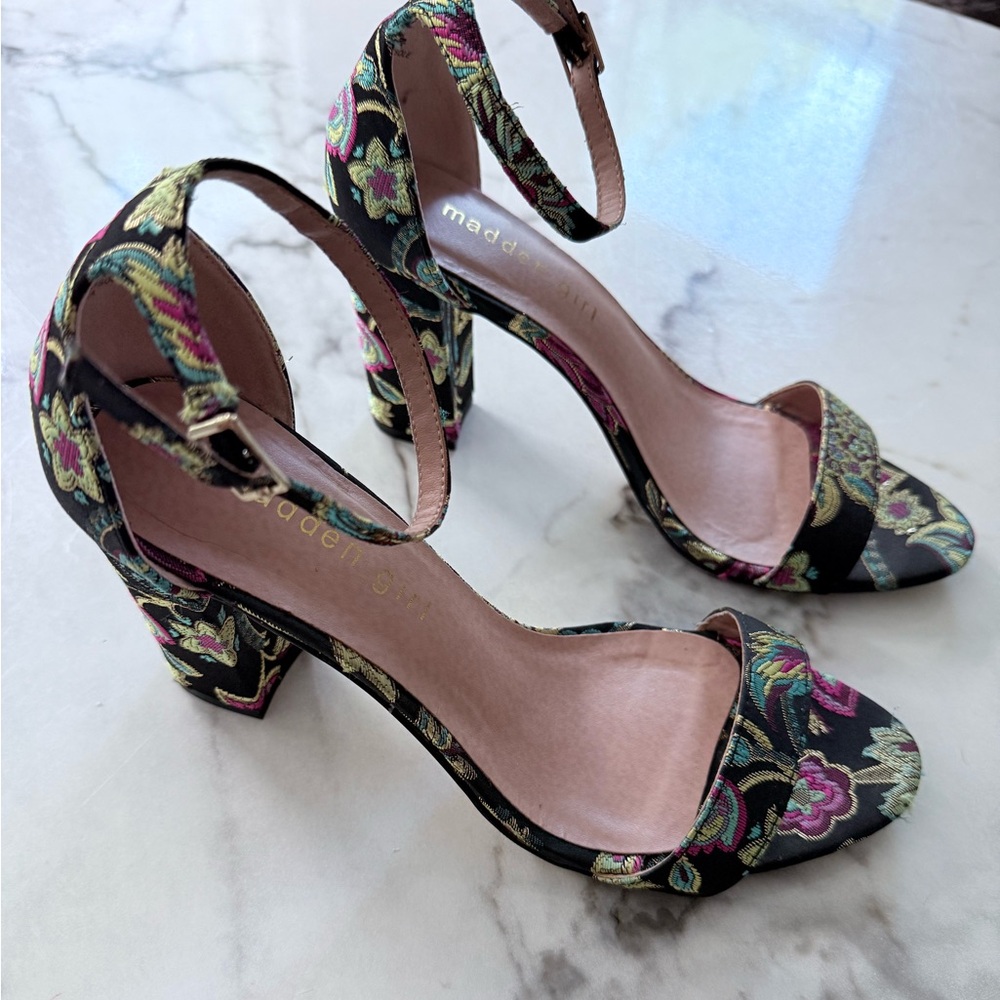 Madden Girl Women's Floral Heels - Black - Picture 3 of 9